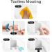 Vmutha Self-Adhesive Razor Holder Hook - 2 Stainless Steel Bathroom & Kitchen Hooks for Easy Storage - Silver - Buy Online on GoSupps.com