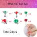 24pcs 3D Heart Zepter Zircon Nail Charms - Shiny Rhinestones & Flatback Diamonds for DIY Nail Art & Wedding Decor - Buy Online on GoSupps.com