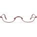 Buy Inlefen Unisex Half Moon Reading Glasses - Slim Semi-Rimless Vintage Metal Frames | Spring Hinges | Multiple Diopter Options 1.0 to 4.0 | International Shipping - Buy Online on GoSupps.com