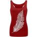 Aniywn Women's Sleeveless Feather Print Summer Tank Top Camisole - Small Red - Buy Online on GoSupps.com