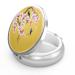 Pill dose 3 compartments Medicine Pill can portable pill box for bag or wallet Pillendose decorative metal medicine vitamin organizer Unique gift (peach blossom) 24-Peach Blossom 1 piece