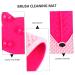 Buy Fox Scrub Makeup Brush Cleaner Mat - Silicone Scrubber & Suction Cup for Easy Cleaning - 17x15cm Rosy| Perfect for All Cosmetic Brushes - Buy Online on GoSupps.com