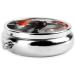 Three Koi Carp Portable Metal Pill Box - Round Mini 3-Compartment Design for Small Pills | Travel Essential | Black - Buy Online on GoSupps.com