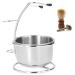Premium Shaping Stand Bowl Set for Wet Shaving | Stainless Steel Razor & Brush Holder - Buy Online on GoSupps.com