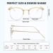 Kaeoisfu Retro Round Reading Glasses for Men & Women | Metal Full Frame Anti Blue Light & Anti Glare | 3.0 Diopter - Buy Online on GoSupps.com