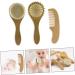 FOMIYES 3pcs Bath Brush Set for Kids | Baby Grooming Kit with Shower Pouf Brush and Comb - Buy Online on GoSupps.com