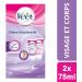 Veet Hair Lightening Cream for Face & Body - 2 x 75ml Bottles - Buy Online on GoSupps.com