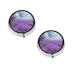 Lavender Flower Printed Mini Round Pill Box Pill Box 3 Compartment Medicine Pill Case Pill Organizer Travel Pillbox Portable Pill Box for Pocket Home Office Use