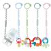 Toy Straps for Baby - 5 Pack Toy Straps for Stroller - Silicone Adjustable Toy Holder for Stroller - Pacifier Holder Sippy Cup Straps - Baby Toy Holder Straps for Teether Toys Bottle - BPA Free A-Multi 5Pack