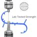 Body Back Buddy Elite - USA Made Trigger Point Massage Tool for Shoulder, Neck, and Back - Handheld Self Massager with Manual Cane Hook - Muscle Knot Remover - Patented Design (Blue Marbled) - Includes Instructions and Poster - Buy Online on GoSupps.com