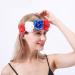 minkissy Rose Flower Headband Day of the Dead Headpiece Wedding Festival Headband for Christmas Halloween (Red White Blue) - Buy Online on GoSupps.com