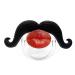 Vincente Silicone Pacifier for Toddlers - Orthodontic Mustache Design | Soft & Safe Silicone for Babies | Unisex - Buy Online on GoSupps.com