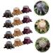 Gogogmee 12pcs Small Stump Stool Terrarium Decor Mini Garden Figurines Root Stump Ornament Retro Decor Resin - Buy Online on GoSupps.com