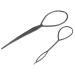 LQNB 2 Pcs Topsy Tail Hair Twister Styler Hairstyle Aid Hair Twister Loop Black