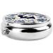 Bat Pattern Round Pill Box - 3 Compartment Mini Decorative Travel Organizer for Pills & Vitamins - Buy Online on GoSupps.com