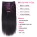 Nvnvdij 18 Inch Straight Clip in Hair Extensions - Brazilian Virgin Human Hair, 8pcs Double Weft Set with 18 Clips, Natural Black Color - Women's Hair Extensions - Buy Online on GoSupps.com