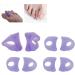 Silicone Toe Separators - 4 Pairs for Overlapping Toes - Purple Hallux Valgus Corrector & Bunion Straightener with Guaranteed Results - Buy Online on GoSupps.com