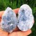 Crystal Rough Natural Crystal Rough Natural Blue Crystal Cave Quartz Celestite Crystal Specimen Cluster Specimen Blue Crystal Cave Home Decoration Decoration 1pcs 90g--100g - Buy Online on GoSupps.com