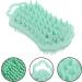 Buy Healvian Double-Sided Silicone Shampoo Brush - Scalp Massager & Scrubber for All Hair Types | Green - Buy Online on GoSupps.com