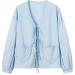 biJerou Women's V-Neck Long Sleeve Checked Blouse - Casual Baggy Top in Old Pink & Light Blue - Buy Online on GoSupps.com