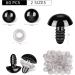 120 Pcs Black Plastic Safety Eyes for Big Stuffed Animals & Dolls | 20-24mm | Craft Supplies - Buy Online on GoSupps.com