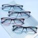 High-Quality EFE Reading Glasses for Women - Black Matt Comfortable Rectangular Design Vintage Style Feather Hinges Glare Protection - 3.00 Power - Buy Online on GoSupps.com