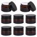 8 pieces amber glass empty can 30ml cremed box empty cream intention refillable cosmetic cans brownlas ointment goat brown glass container with lid for cream lotions powder (30g)
