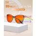 BloomoAK-99% Blue Light Blocking Glasses - Anti-Fatigue Cat Eye Goggles for Gaming Screens & TV - Orange & Black Transparent - Buy Online on GoSupps.com