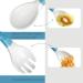 LessMess4Kidz Silicone Baby Fork and Spoon Set (1 Set of Blue) Toddler Utensils BPA Free. Bendable Self Feeding 2 Colors 100% Food Grade Baby Feeding Spoon and Toddler Fork Great for Snacks. - Buy Online on GoSupps.com