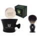Henry Cavendish Eucalyptus Mint Shave Kit with - Shaving Soap Long Lasting 3.8 oz Puck Refill plus Ceramic Shaving Soap Bowl plus Gentleman's 100% Pure Badger Hair Shaving Brush.