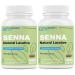 Puregen Labs Senna 8.6 mg Tablets 2 Pack (Total 2000 Count) Natural Sennosides Vegetable Laxative for Constipation Bloating Gas Irregularity Relief