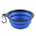 PhoneNatic Foldable Silicone Dog Bowl in Blue Travel Bowl for Dogs and Cats with Carabiner - S Blue 350 ml 60014330 Blue S