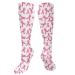 Ribbons breast cancer compression socks for women and men circulation 15 20 mmHg is the best support for sporty running and cycling