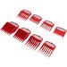 Limit Comb Set Hair Cutter Cutting Guides Set Gradient Carving Caliper Fine Cut Round Combs for Electric Hair Clipper (Red) - Buy Online on GoSupps.com