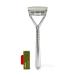 The Leaf Razor, Chrome - Plastic-Free, Three-Blade, Pivoting Head Razor for Women & Men