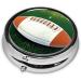White Rugby Ball Portable Metal Pill Box | Compact 3-Compartment Design for Small Pills | Must-Have Travel Accessory - Buy Online on GoSupps.com