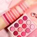 DE'LANCI Pink Purple Eyeshadow Palette Makeup 12 Colors Pigmented Matte Shimmer Cute Eye Shadow Tone Small Bright Peach Red Violet Eyeshadow Pallet Long Lasting Shades For Girl Women Summer Travel - Buy Online on GoSupps.com