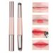 lyanny Lipstick Applicator | Portable Eyeshadow Applicators - Multi-purpose Lipstick Gloss Makeup Brush Tool Soft Double-Head Lip Oil Brush with Lid for Women and Girls Pink