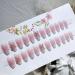 24 Pcs Long Blush Crystal Bow Press on Nails - False Tips Manicure for Women and Girls - Buy Online on GoSupps.com