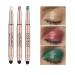Beliky Girl 3-piece eyeshadow stick set 2-in-1 eye makeup: smooth cream shimmer eyeshadow pencil waterproof eyeshadow pencil light liner silky eyeshadow highlighter