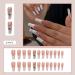 24 Pcs Long French White Butterfly Press on Nails with Rhinestone Design - Perfect for Women and Girls - Buy Online on GoSupps.com