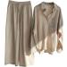 KEERADS Women's Linen Cotton Summer Outfit Set - Beige, 3X-Large - Buy Online on GoSupps.com