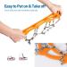 Kids Ice Cleats - Stainless Steel Traction Cleats for Hiking Boots & Shoes - Anti-Slip Snow Grips & Micro Spikes for Ice Fishing, Walking, Hiking & Climbing - Orange - Size S(1.5-4) - Buy Online on GoSupps.com