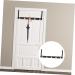 PRETYZOOM Rear Hanging for Hook Over Home Multi-Functional The Towel Punch- Punch Door Clothing Rack 50X8cm Black - Buy Online on GoSupps.com