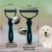Mydaisy Dog Brush for Long-Haired Dogs & Cats | Undercoat & Underfell Brush | Turquoise Dog Comb for Grooming - Buy Online on GoSupps.com