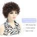 HUA Short Curly Real Human Hair Wig for White Women | Clearance Ombre Highlights Brown Mix | 150% Density | Perfect Gift for Mom - Buy Online on GoSupps.com