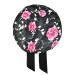 Satin Silk XL Hair Bonnet for Long Curly Hair - Black+Rose - Buy Online on GoSupps.com