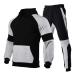 Hanxiulin jogging suit Men's sportswear men polyester suit sweatshirt hooded jacket sports clothing running sweater sportswear fitness sport jogging black 3xl