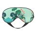 Indoor Cartoon Potted Green Plants Eye mask Soft Elastic and Adjustable Nighttime Comfort Sleeping mask Suitable for Both Men and Women Black