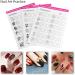 Nail Art Practice Book Beginner Manicure Training Drawing Cards Easy to Clean 12 Sheets Manicure Training Cards - Buy Online on GoSupps.com